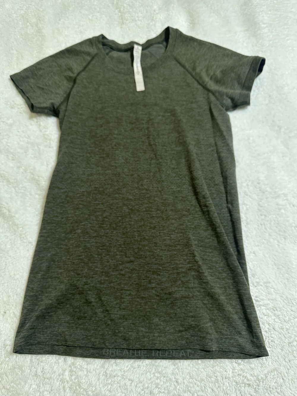 lululemon athletica Heather Olive Crewneck Tee